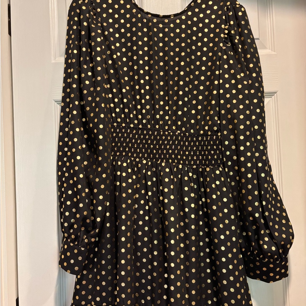Endless Rose Black and White Bishop Sleeve Sundress